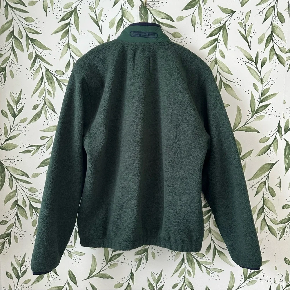 Gap Men’s Sherpa Half Zip Pullover Arctic Fleece. Size small. Green. NWT